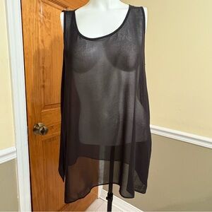 Wynne Layers Black Sleeveless Sheer Top